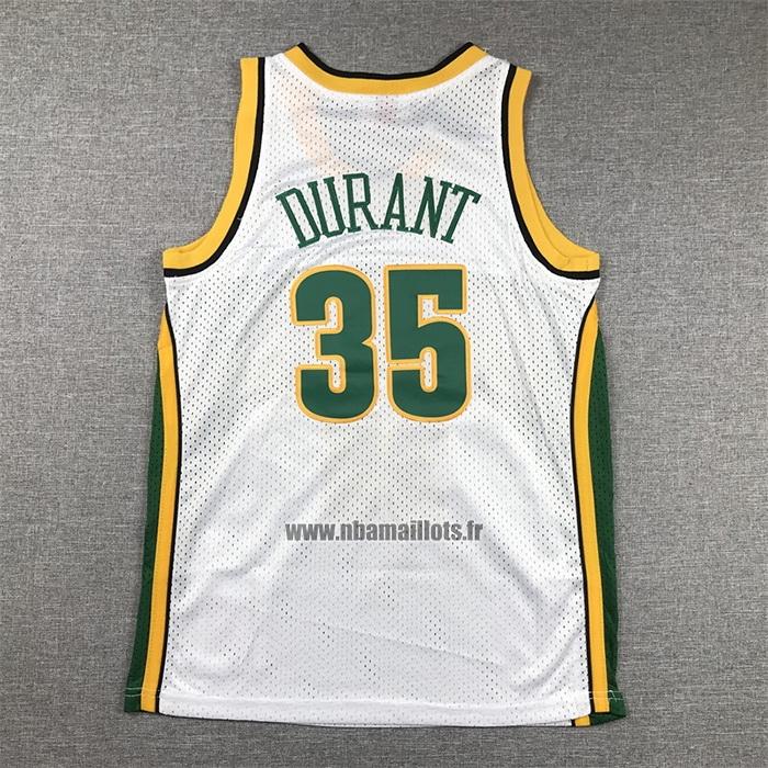Maillot Enfant Seattle Supersonics Kevin Durant NO 35 Mitchell & Ness 2006-07 Blanc